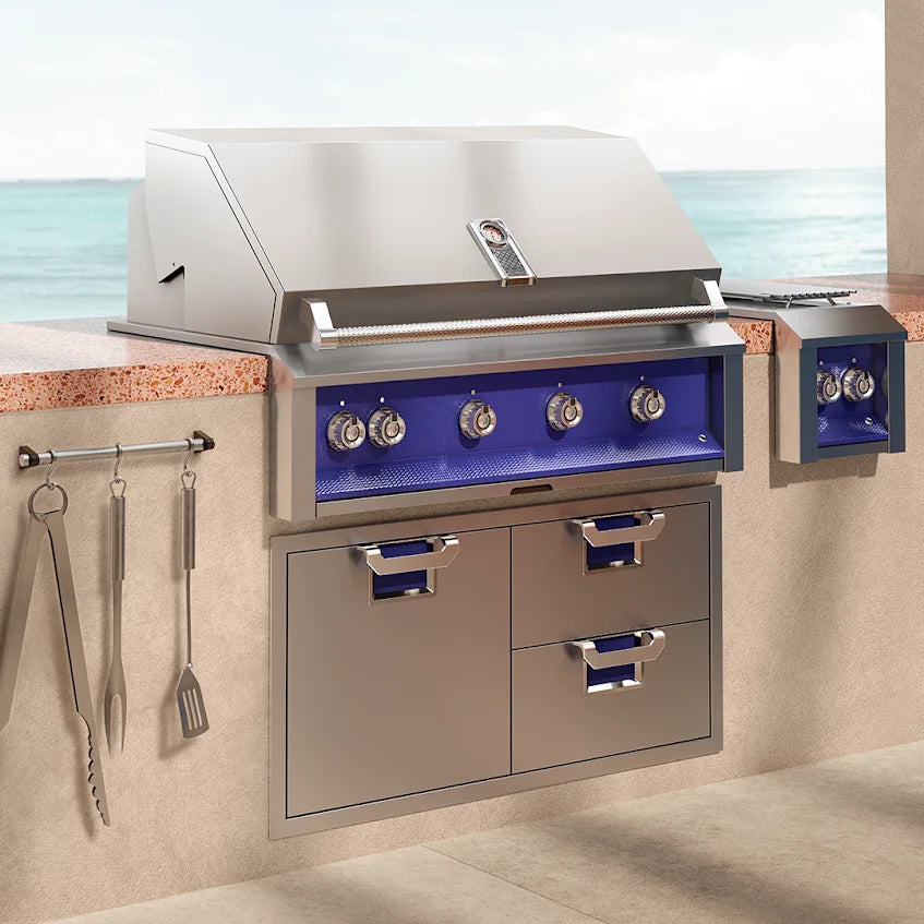 Aspire By Hestan 42" Outdoor Built-In Grill with 3 U-Burner, 1 Sear Burner & Rotisserie - EMBR42