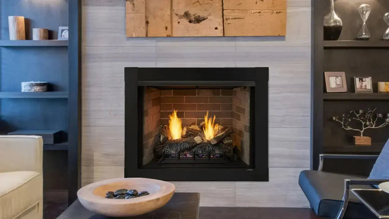 Monessen Gas Fireplace 42" Attribute Universal Circulating Vent-Free Radiant Face & Multitonal Panels MF42AUVF