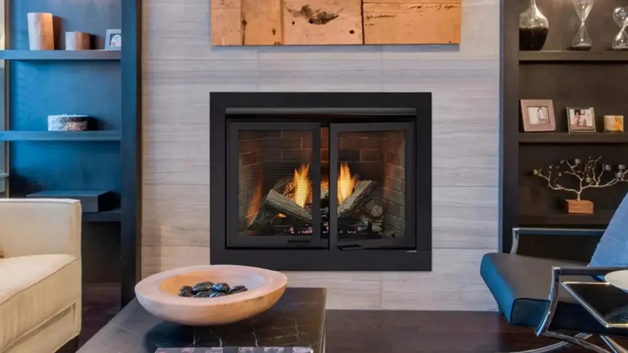 Monessen Gas Fireplace 36" Attribute Universal Circulating Vent-Free Firebox with Radiant Face and Multitonal Reversible Interior Panels MF36AUVF