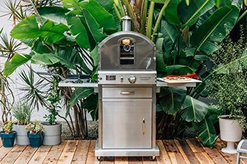 Summerset ‘The Oven’ Outdoor Freestanding Large Capacity Gas Oven with Pizza Stone, Smoker Box and Mobile Cart, 304 Stainless Steel Construction, Natural Gas