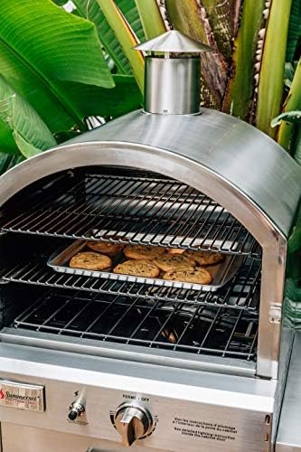 Summerset ‘The Oven’ Outdoor Freestanding Large Capacity Gas Oven with Pizza Stone, Smoker Box and Mobile Cart, 304 Stainless Steel Construction, Natural Gas