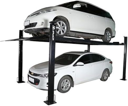 APlusLift HW-8S 8000LB 4-Post Portable Storage Service Car Lift / 3 Year Warranty