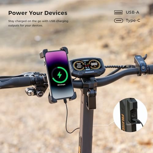 Ausom L2 Max 2000W Dual Motor Electric Scooter for Adults, 56 Miles Max Range Folding Off Road E Scooter, 31 Mph Top Speed,48V 20.8Ah Battery, E-ABS and Dual Disc Brakes, All-Round Lighting System
