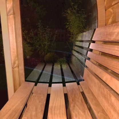 SaunaLife 4-Person Outdoor Barrel Sauna  Model E7  | AQVINA World