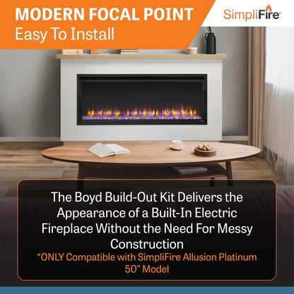 SimpliFire Electric Fireplace Mantel Package Boyd Ready-to-Finish 001