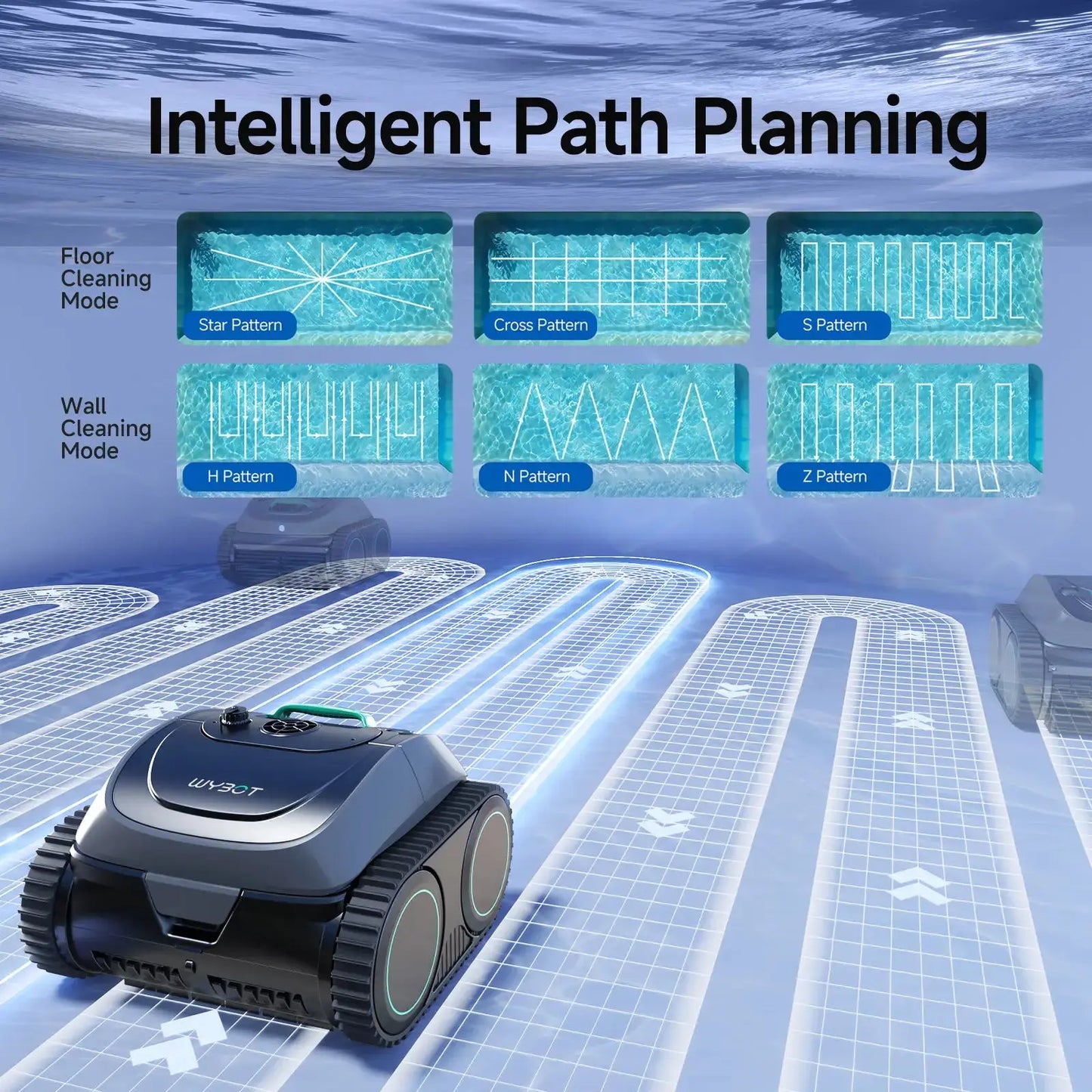 WYBOT C1 Cordless Robotic Pool Cleaner – Floor, Walls & Waterline