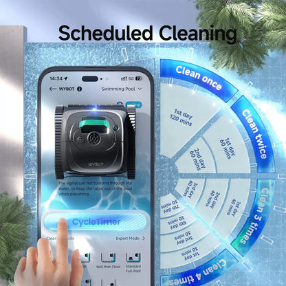 WYBOT C1 Cordless Robotic Pool Cleaner – Floor, Walls & Waterline