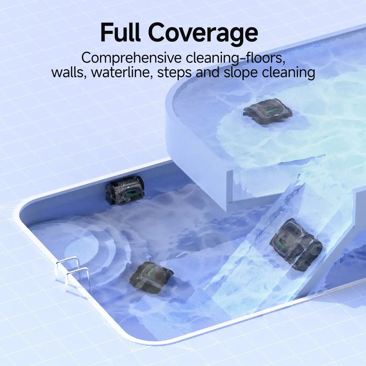 WYBOT C1 Cordless Robotic Pool Cleaner – Floor, Walls & Waterline