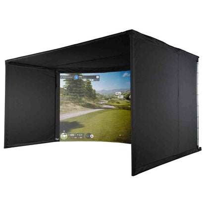 Carl's Place Curved Golf Simulator Enclosure Kit with Premium Golf Impact 9.5'H × 16'W × 15'D | Model: cge-9-5x16x15