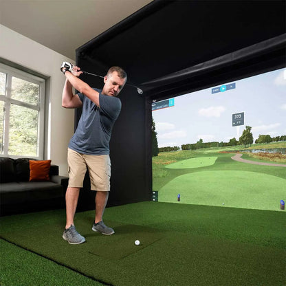 Carl's Place DIY Golf Simulator Enclosure Kit with Premium Impact Screen 7.7x10 | Model: gekc2-pm-7-7x10x5