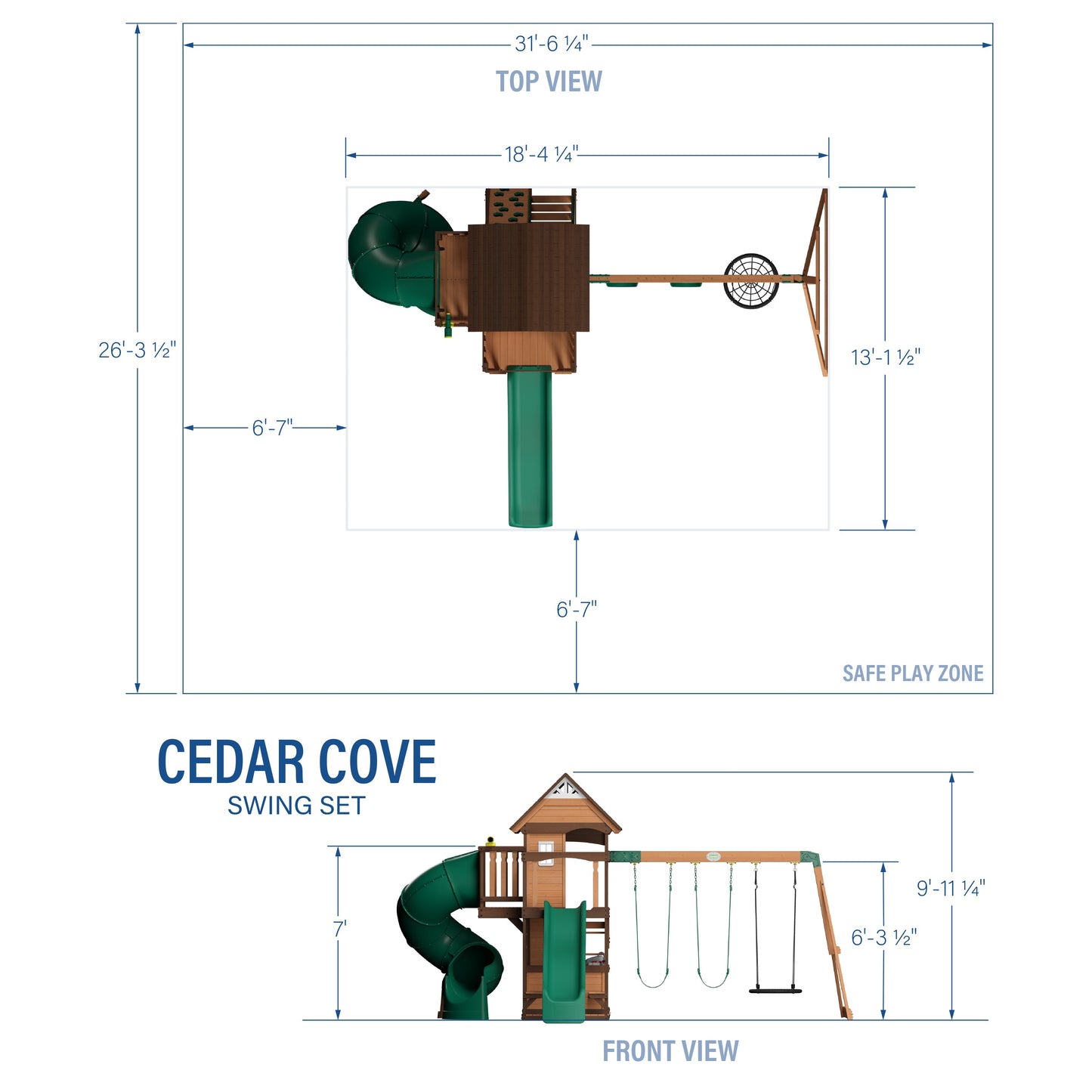 Cedar Cove Swing Set