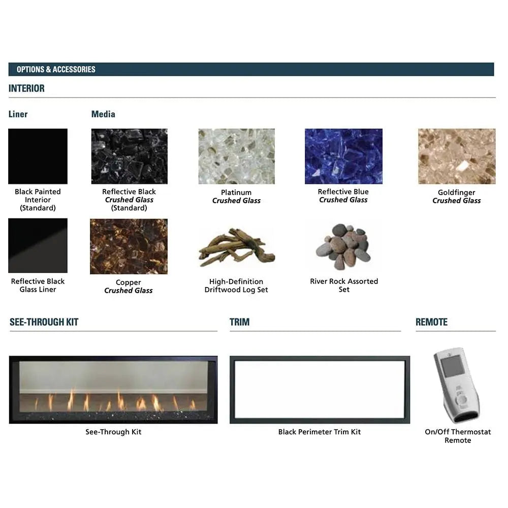Superior Gas Fireplace 60-Inch DRL4060 Linear Electronic Ignition Direct Vent