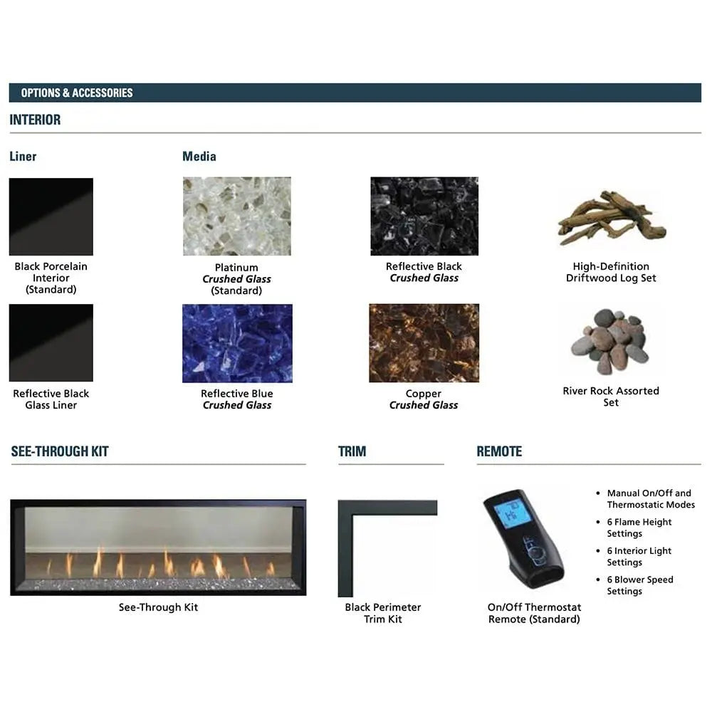 Superior Gas Fireplace DRL6060 Linear Electronic Ignition 60-Inch DRL6060