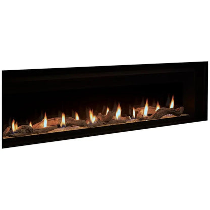 Superior Gas Fireplace 84-Inch DRL6084 Linear Electronic Ignition Direct Vent Remote Crushed Glass Media