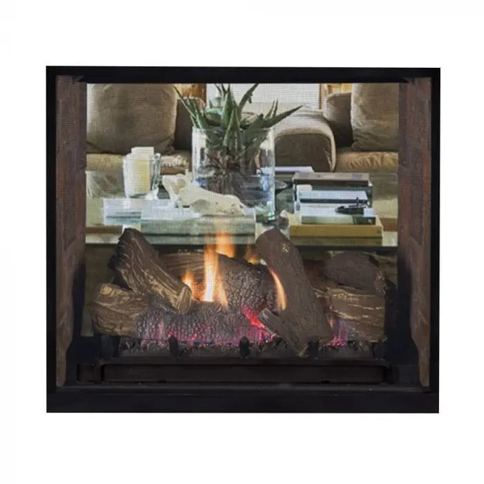 Superior Gas Fireplace 40-Inch DRT63ST Double-Sided Electronic Ignition Remote Fiber Log Set DRT63ST