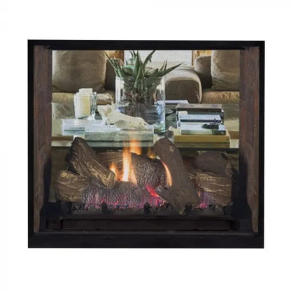 Superior Gas Fireplace 40-Inch DRT63ST Double-Sided Electronic Ignition Remote Fiber Log Set DRT63ST