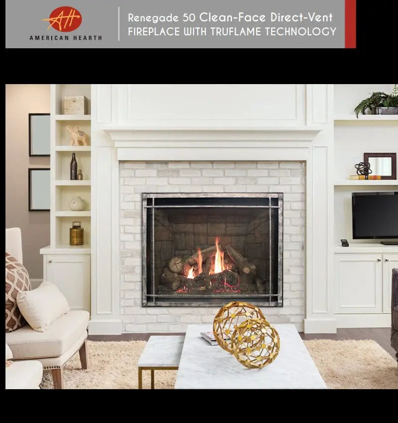 Empire Rushmore 50" Clean-Face Direct-Vent Gas Fireplace | DVCT50CBP95