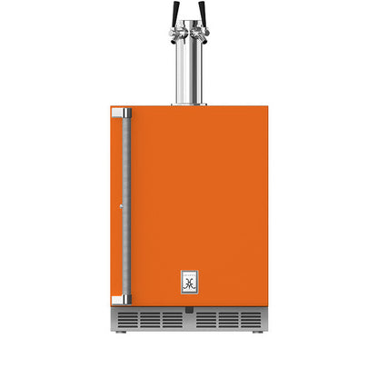 Hestan 24″ Left Hinged With Lock, Outdoor Double Faucet Beer Dispenser (Glass Door) - GFDSL242