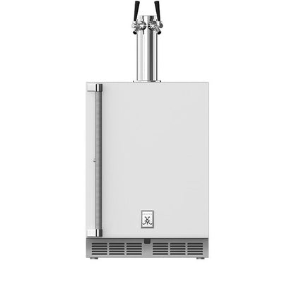 Hestan 24″ Right Hinged With Lock, Outdoor Double Faucet Beer Dispenser (Glass Door) - GFDSR242