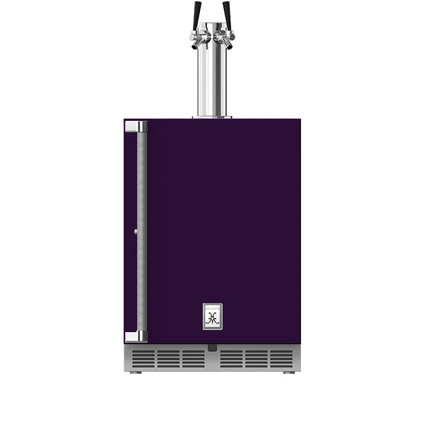 Hestan 24″ Right Hinged With Lock, Outdoor Double Faucet Beer Dispenser (Glass Door) - GFDSR242