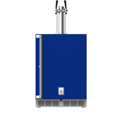 Hestan 24″ Left Hinged With Lock, Outdoor Double Faucet Beer Dispenser (Glass Door) - GFDSL242