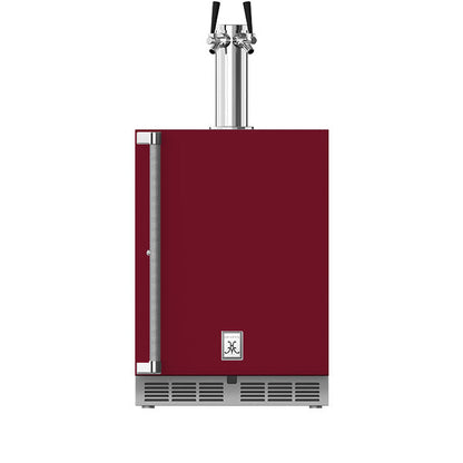 Hestan 24″ Right Hinged With Lock, Outdoor Double Faucet Beer Dispenser (Glass Door) - GFDSR242