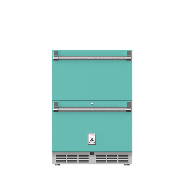 Hestan 24″ Outdoor Refrigerator Drawer and Freezer Drawer With Lock - GRFR24
