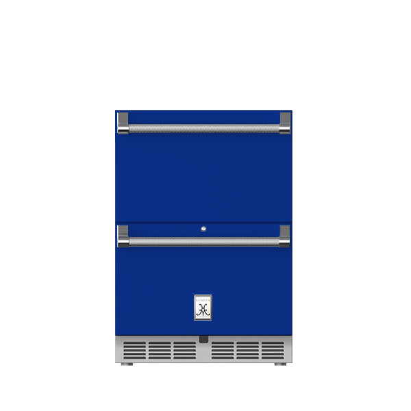 Hestan 24″ Outdoor Refrigerator Drawer and Freezer Drawer With Lock - GRFR24