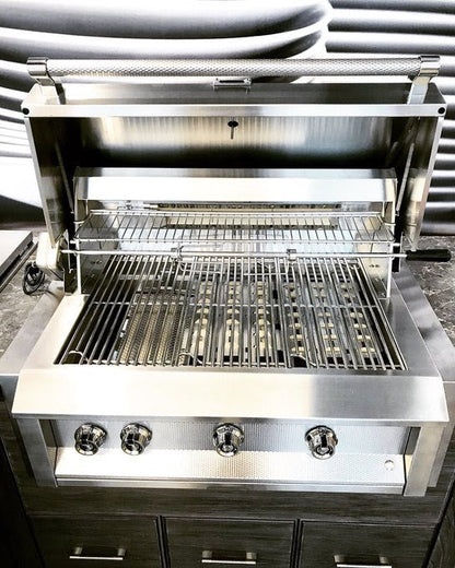 Aspire By Hestan 36" Outdoor Built-In Grill with 2 U-Burner, 1 Sear Burner &  Rotisserie - EMBR36
