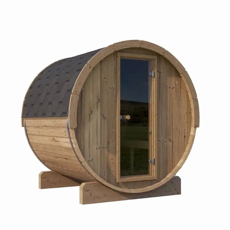 SaunaLife 4-Person Outdoor Barrel Sauna  Model E7  | AQVINA World