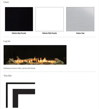 Empire Gas Fireplaces Boulevard 48" Double-Sided Vent-Free Linear Fireplace with Barrier ECSBoulevard48