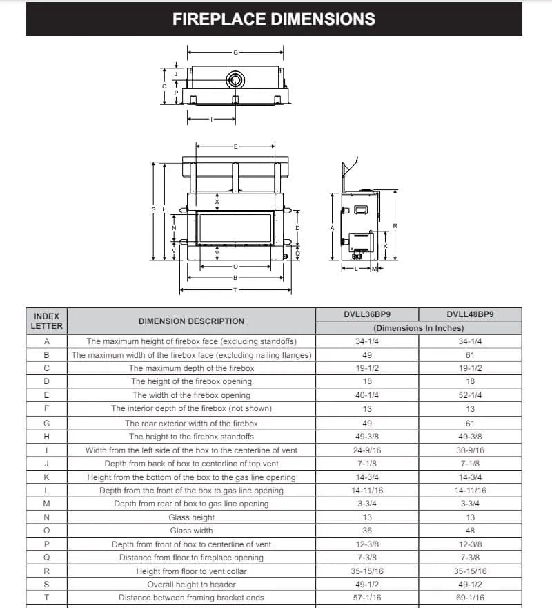 Empire Gas Fireplace Boulevard 48" Direct Vent Liner Included EVM48DV