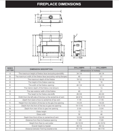 Empire Gas Fireplace Boulevard 36" Direct Vent LINER MF REMOTE EGF36DVDVLINERMF