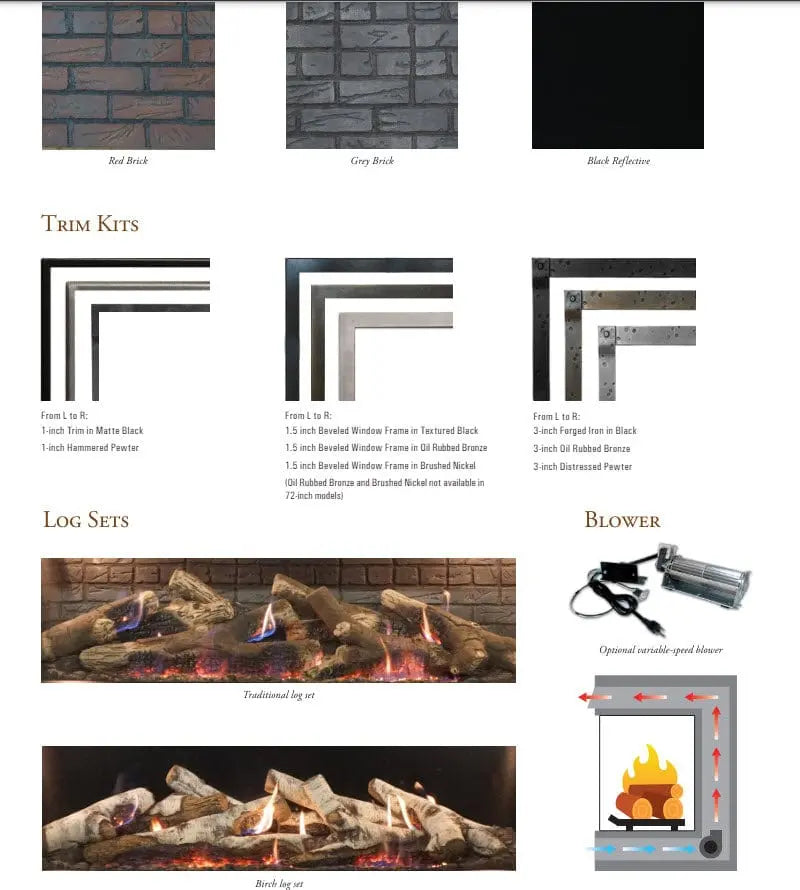 Empire Gas Fireplace Maverick Clean-Face 60" Direct Vent TruFlame ECF60