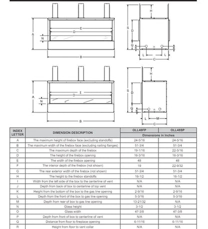 Empire Gas Fireplaces Carol Rose Outdoor Double-Sided Vent-Free Stainless Steel 48" ECO48RSTVS