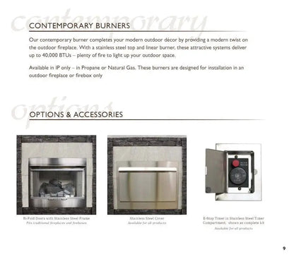Empire Gas Fireplace 36" Carol Rose Stainless Steel FC36ROSE
