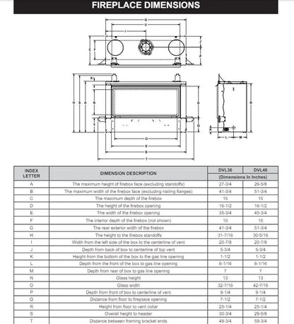 Empire Gas Fireplace Loft Direct Vent 36" Linear Crushed Glass ECSL036