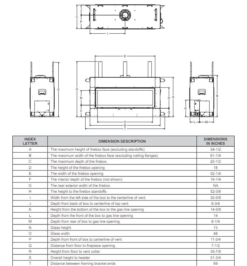 Empire Gas Fireplace Boulevard 48" Double-Sided Direct Vent EVM48
