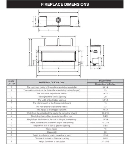 Empire Gas Fireplace Boulevard 60" Direct Vent Remote EVL60DV