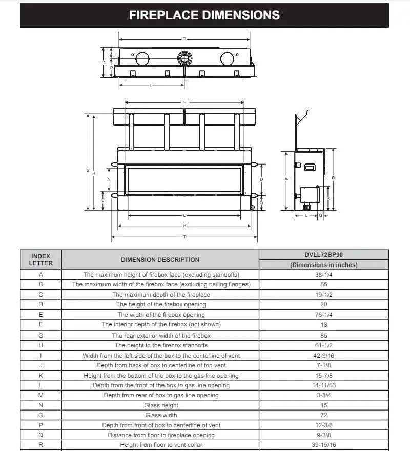 Empire Gas Fireplace Boulevard 72" Direct Vent Remote EVL72DVRFM