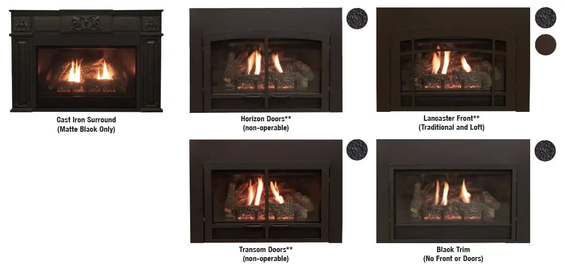 Empire Gas Fireplace Clean-Face 25" Insert with Log Set and Blower FIC25DV