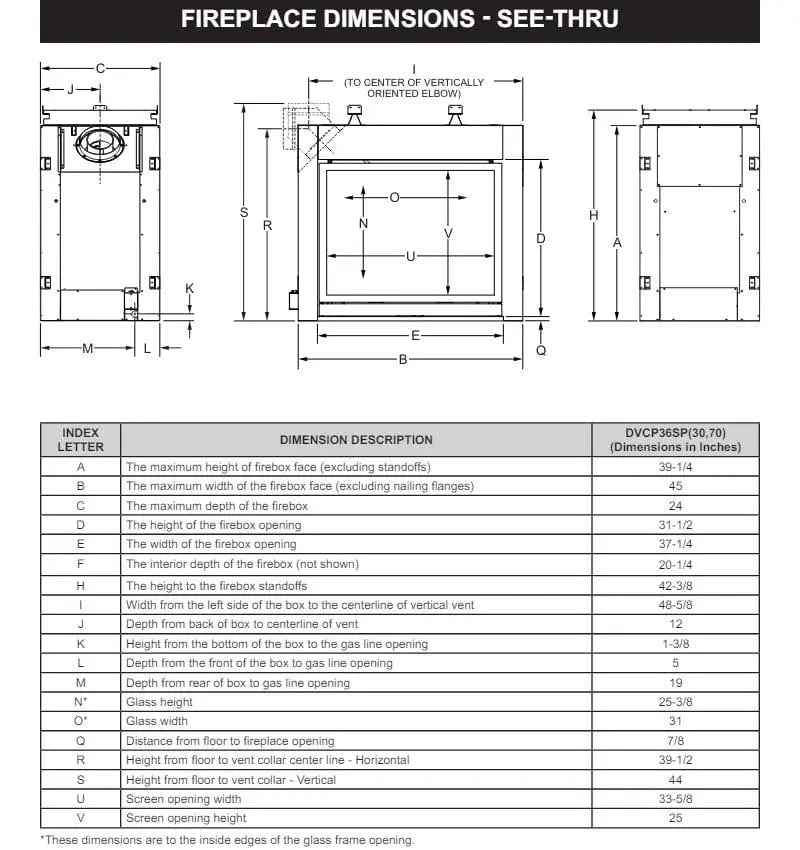 Empire Gas Fireplace 36" Madison Clean-Face Premium Double-Sided Direct Vent DVC36