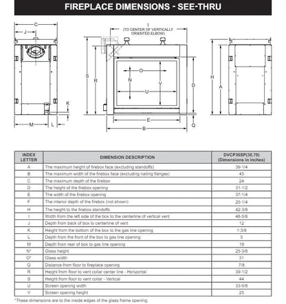 Empire Gas Fireplace 36" Madison Clean-Face Premium Double-Sided Direct Vent DVC36