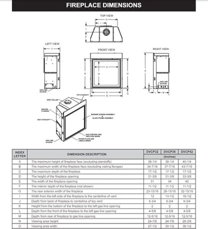 Empire Gas Fireplace Madison Clean-Face Premium Direct Vent 32" ECFP32DV