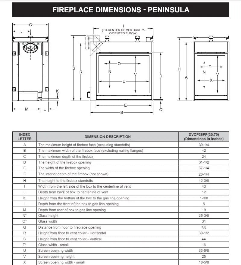 Empire Gas Fireplace 36" Madison Clean-Face Premium Direct Vent EPCF36DV