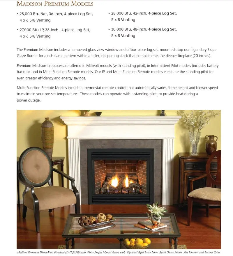 Empire Tahoe Premium 48" Direct Vent Gas Fireplace | DVP48FP