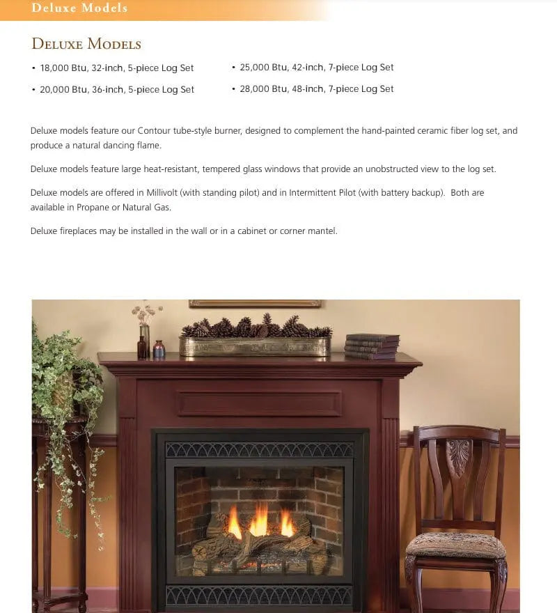 Empire Gas Fireplace Madison Deluxe 32" Direct Vent ECS1500