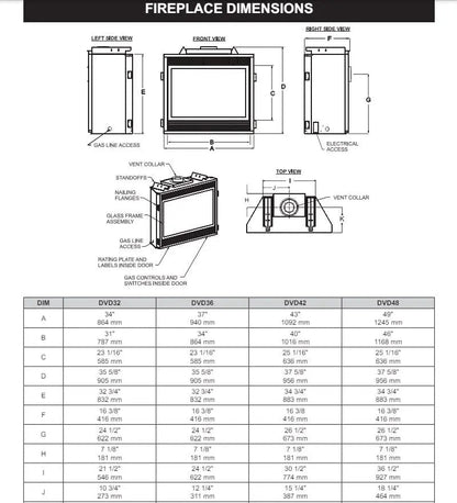 Empire Gas Fireplace Madison Deluxe 36" Direct Vent ECS123