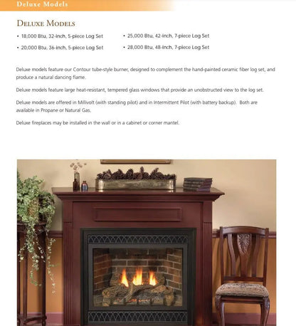 Empire Gas Fireplace Madison Deluxe 36" Direct Vent ECS123