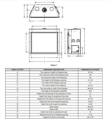 Empire Rushmore 50" Clean-Face Direct-Vent Gas Fireplace | DVCT50CBP95